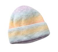 Women Knitted Beanie Hat Winter Woolly Hat Thermal Beanie Hats for Women Unisex Thick Lined Knitted Pompom Hat Large Baggy Cap Headwear Warm Crochet Knitted Wool Hat (J, One Size)