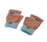 Women Knitted Convertible Fingerless Gloves Warm Soft Winter Half Fingerless Gloves with Mitten Cover Buttons fixed Winter Costume Accessories Indoor Outdoor Outfits For Writing Typing Skiing Skating