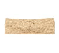 Women Knitted Cross Headbands Solid Color Concise Texture Design Hairband Elastic Lady Hair Accessories(Khaki)