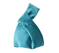 Women Knot Wrist Bag Handmade Casual Knit Handbag Soft Tote Bag Reusable Shopping Bags Woman Cosmetics Bag For Walks, Lake Blue, 21.5x27x33cm