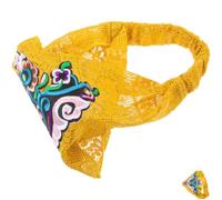 Women, Lace Fabric Vintage Bandana Headband Hair Accessory | Decorative Embroidered Pattern, Skin-friendly Fit, for Short Hair, Themed Costumes, Holidays and Birthdays