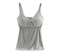 Women Lace Pregnancy Breast Feeding Vest Sale Clearance Ladies Spaghetti Strap Tank Tops Maternity Nursing Shirt Sleeveless Tshirts V Neck Tee Solid Color T-Shirt Elegant Shirts Layered Blouses Gray