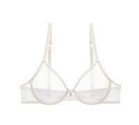 Women Lace Sheer Bra See Through Sexy Underwire Unlined Mesh Ultra Sexy Lace Plus Size Bra White