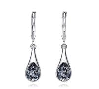 Women Ladies 925 Sterling Silver Earrings Tears Drop White Gold