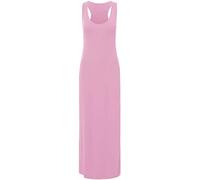 Women Ladies Jersey Long Summer Vest Racer Muscle Back Maxi Dress UK Plus Size 8-26. Baby Pink