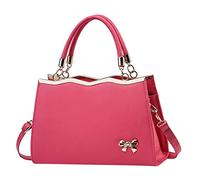 Women Ladies Trendy Bow Fashion Sport Messenger Shoulder Handbag Bags Shopper For Women, Hot Pink, One Size