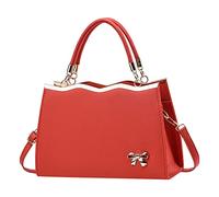 Women Ladies Trendy Bow Fashion Sport Messenger Shoulder Handbag Bags Stand, red, One Size