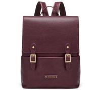 Women Laptop Backpack Purse Leather Anti-theft Large Vintage Designer Travel Bag Ladies Shoulder Bags for Shopping College (deep brown)