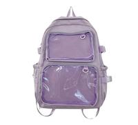 Women Large Capacity Backpack Student School Travel Itabag with Clear Window for College Itabag Japanese Styles Student School for Pin Display