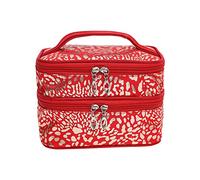 Women Large Cosmetic Makeup Bag Case Travel Double Toiletry Wash Rose Red Handbag Hanger (E, One Size)