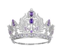 Women Large Crown High-End Round Bridal Runway Crowns Tiaras For Womens 1
