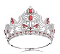 Women Large Crown High-End Round Bridal Runway Crowns Tiaras For Womens 3