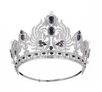 Women Large Crown High-End Round Bridal Runway Crowns Tiaras For Womens 8