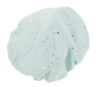 Women Large Reusable Waterproof Shower Cap with Double Layer Band