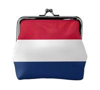 Women Leather Purse Dutch Flag Print Mini Wallet Small Bag for Keys Cards Lipstick