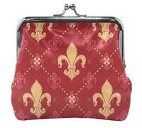 Women Leather Wallet Empire Style Gold Color with Animal Kiss Closure Empire Style Red Gold UNITALLA Classic Empire Style Red Gold UNITALLA Classic, Empire Style Red Gold, UNITALLA, Classic