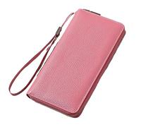 Women Leather Wallets RFID Blocking Zip Around Credit Card Holder Phone Clutch A50 Wallet Case with Screen (PK1, One Size)