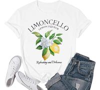 Women Lemon Shirt Limoncello per Favore Tshirt Lemon Graphic Amalfi Coast Tee Casual Holiday Trip Short Sleeve Tops