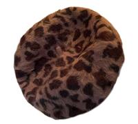 Women Leopards Print Berets Hat Stylish Durability Unisex Trendy for Modern Women Seeking Unique Styles Party and Travel Brown