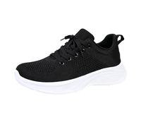Women Lightweight & Breathable Plus-Size Chunky-Soled Trainers Black