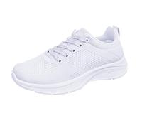 Women Lightweight & Breathable Plus-Size Chunky-Soled Trainers White