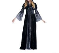 Women Little Devil Vampire Costume, Women Carnival Cape Skirts Devil Vampire Cosplay Dress For Celebrations Cosplay Convention(M Black)