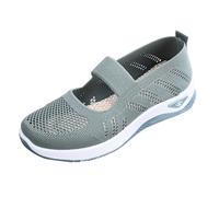 Women Loafers & Moccasins Summer Shoes Women Wide Width Shoes Casual Summer Middle and Elderly Mom Breathable Old Cloth Lightweight Walking Casual Man (Green,5)
