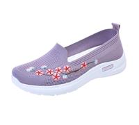 Women Loafers & Moccasins Womens Canvas Shoes Comfort Wedge Sandals Women Spring and Autumn Comfortable Breathable Embroidery Fly Weaving Sports Non Slip Single Shoes High Platform Shoe (Purple,40)
