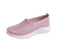 Women Loafers & Moccasins Womens Flat Shoes Women Spring and Summer New Fly Weaving Hollow Colorblocking Upper Metal Chain Slope Heel Casual Shoes Womens Casual (Pink,6)