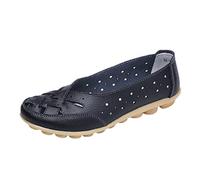 Women Loafers Shoes,Wild Driving Flats Hollow Out Casual Flat Shoes Women's Moccasins Moccasin Ladies Loafer Heeled Sandals for Walk Office Indoor Outdoor Gift for Women (10 Black,4)