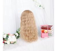 Women Lolita Small Curly Synthetic Headwear Long Curls Wigs with Bangs (linen color)