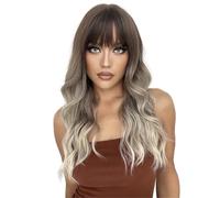 Women Long Blonde Wigs 26 inch Long Wavy Middle Part Wig Hair Replacement Wig Cosplay Costume Halloween Wig (A2-A, One Size)