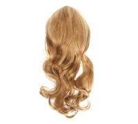 Women Long Curly Hair Wig Stylish Light Brown Middle Parting Breathable Adjustable Size Wavy Synthetic Hair For Cosplay Parties Daily Wear