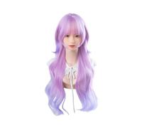 Women Long Curly Wig Japanese Jellyfish Head Wig Sweet Lolita Princess Wigs for Daily Party 28in (Ombre Purple Pink)