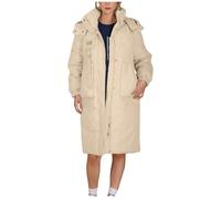 Women Long Puffer Jacket Hood Winter Longline Quilted Jacket Ladies Coats Plain Long Coat Warm Ladies Longline Windproof Outerwear for Winter