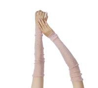 Women Long Rhinestone Gloves, Mesh Sparkly Glitter Fingerless Opera Glove, Bling Elbow Length Evening Party Gloves for Halloween Wedding Prom, Sheer Crystal Sleeves Long Arm Sleeves Driving Accessory