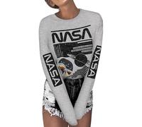 Women Long Sleeve Graphic Shirts NASA Space Letter Print