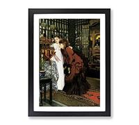 Women Looking At Art By James Tissot Classic Painting Framed Print | A3 Black Framed Wall Art | Ready to Hang | Classic Historical Picture | Living Room Bedroom Lounge Office