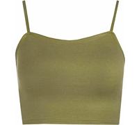 Women Low Back Comfort Lifting Bra Cami Bra Bralette Bra Ultra Crop Top Bra Ladies Yoga Sport Bra Comfort Yoga Top Bra Khaki