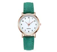 Women Luminous Watch Belt Scale Dotted Little Watch Watch Frosted Point With Roman Women Watch Digital Scale Watch Petite Watches for Women (Green, One Size)