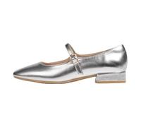 Women Mary Janess Shoes,Block Heels Mary Janess,Easy to Put On and Take Off,with Buckle On The Side,Suitable for Party,Date,Shopping,Back to School,Outing,Work Silver