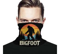 Women Men Bandana Bigfoot Sunset Woods Sasquatch Neck Gaiter Breathable Magic Headband Windproof Headscarf For Football Snowboarding Outdoor