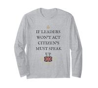 Women Men British Patriot Proud Supporters Citizens Speak UP Long Sleeve T-Shirt