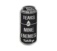 Women Men Can Shape Enamel Tears of Mine Enemies Lapel Button Pin Badge Brooch Black Attractive design