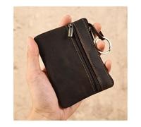Women Men Coin Purse Men Small Bag Wallet Change Purses Zipper Money Bags Mini Wallets Leather Key Holder(Coffee,2PCS)