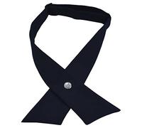 Women/Men Cross Bow Tie, Pre Tied Crossover Necktie For Janpanese School Girl JK & JC Uniform or Cosplay W-B-T2, Navy Blue, One Size