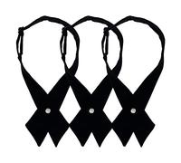 Women/Men Cross Bow Tie, Pre Tied Crossover Necktie For Janpanese School Girl JK & JC Uniform or Cosplay W-B-T2, Y- a Black - 3 Packs, One size