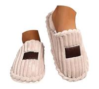 Women Men House Fuzzy Slippers - Scuff Checkered Slip-on Memory Foam Indoor Outdoor Comfortable Soft Slides Cozy Fluffy Plush Fur Slip On Cushion House Slippers