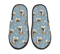 Women Men House Slippers Beagle Dog Cute Furry Slippers Comfy Casual Women'S Slipper, For Indoor Outdoor, Travel, Home, M