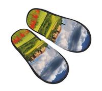 Women Men House Slippers Tuscany Spring Furry Slippers Winter Anti-Skid Men'S Warm Slip On Slipper, For Indoor Outdoor, Home, Hotel, L